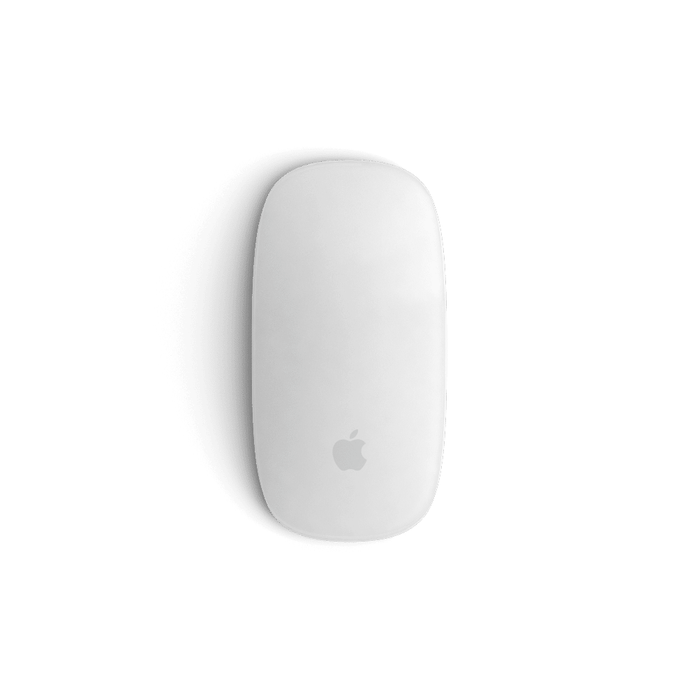 Dot Media workspace accessory - Apple-style white mouse.